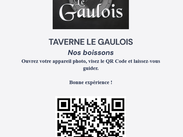 Taverne Le Gaulois Nos boissons
