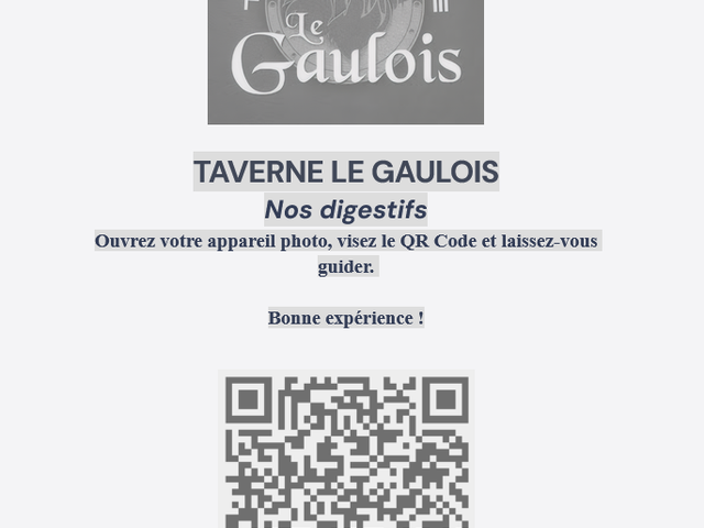 Taverne Le Gaulois Nos digestifs